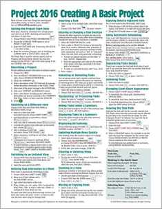 Microsoft Project 2016 Quick Reference Guide Creating a Basic Project - Windows Version (Cheat Sheet of Instructions, Tips & Shortcuts - Laminated Card)