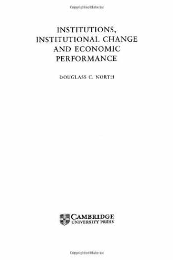 north institutions institutional change and economic performance