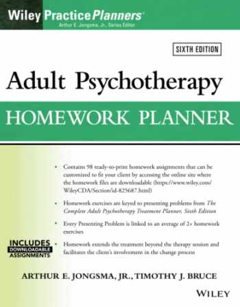 adult psychotherapy homework planner wiley