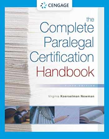 Sell Buy or Rent The Complete Paralegal Certification Handbook (Min