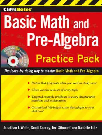 Sell, Buy or Rent CliffsNotes Basic Math and Pre-Algebra Practice Pa ...